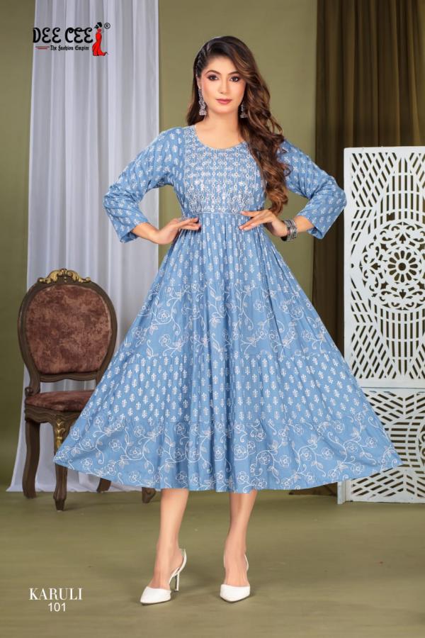 Deecee Karuli 1 Fancy Plain Anarkali Kurtis Collection